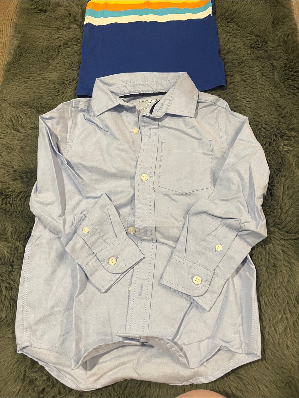 Cat & Jack Light Blue Button-Front Dress Shirt